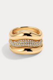 LILI CLASPE Armadillo Stacked CZ 3-Ring Set-The Shop Laguna Beach
