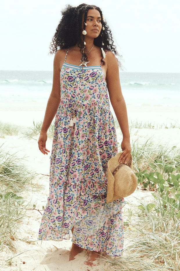 Flower Tiered Maxi Dress – Cabana by The Seaside Style