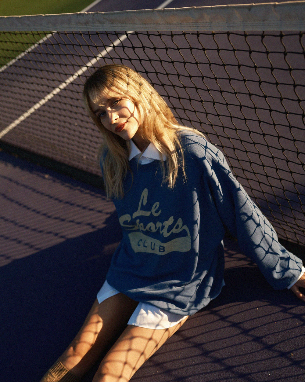 JUNK FOOD Le Sports Club Crew Fleece Sweatshirt-The Shop Laguna Beach