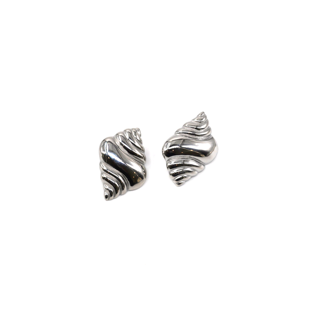 MAY MARTIN Joni Silver Shell Studs-The Shop Laguna Beach