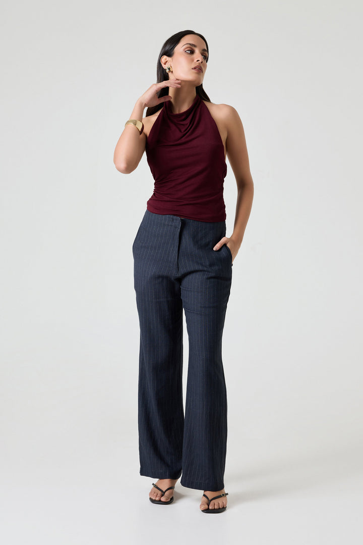 SUMMER AWAY Juliette Cowl Neck Halter Top-The Shop Laguna Beach