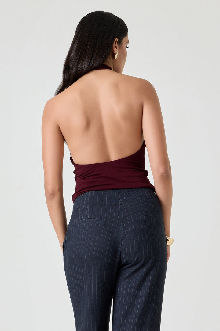 SUMMER AWAY Juliette Cowl Neck Halter Top-The Shop Laguna Beach