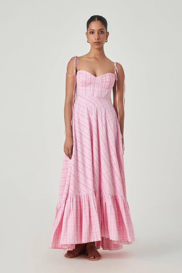 SUMMER AWAY Kansas Plaid Maxi Dress-The Shop Laguna Beach