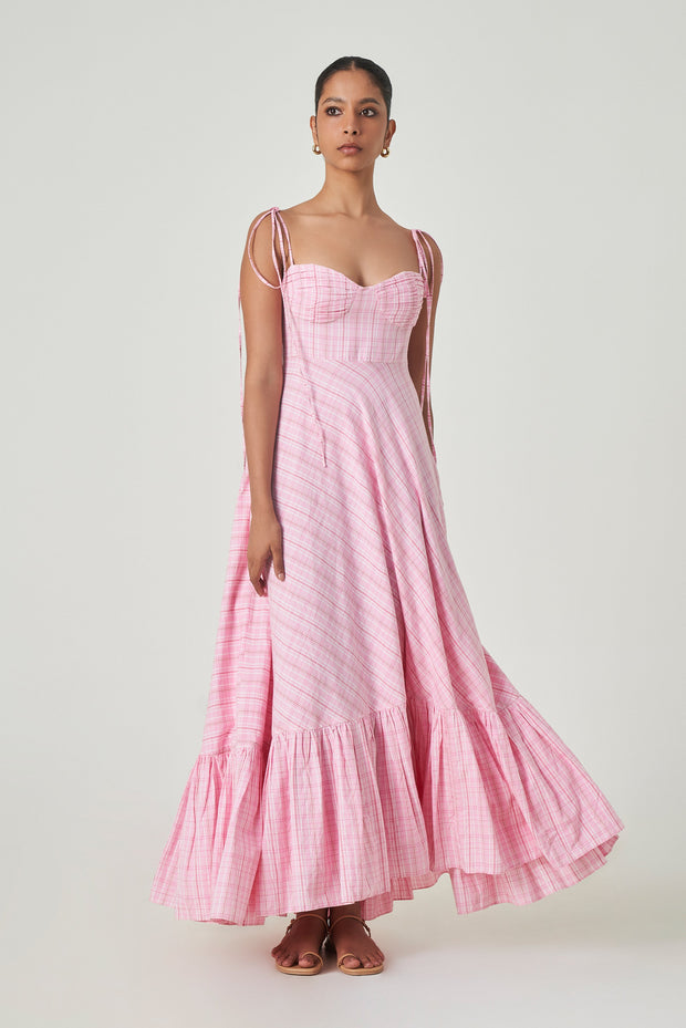 SUMMER AWAY Kansas Plaid Maxi Dress-The Shop Laguna Beach