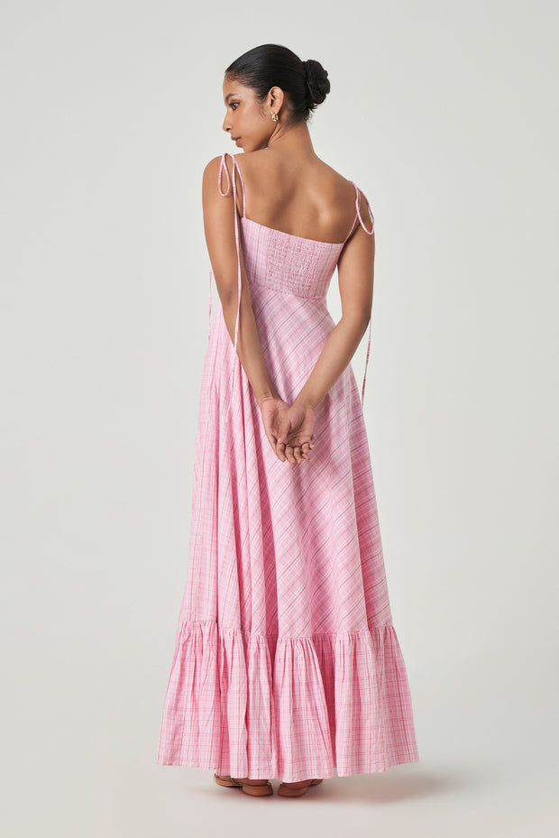 SUMMER AWAY Kansas Plaid Maxi Dress-The Shop Laguna Beach