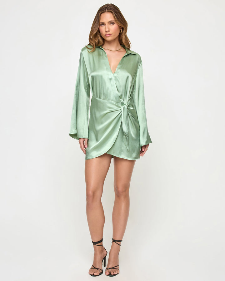 LSPACE Las Palmas Silky Wrap Dress-The Shop Laguna Beach