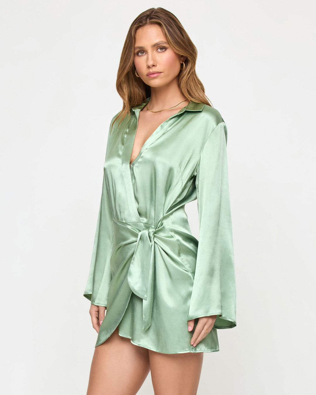 LSPACE Las Palmas Silky Wrap Dress-The Shop Laguna Beach