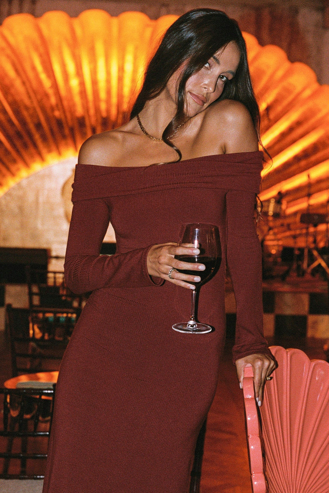 LSPACE Carrie Off-Shoulder Maxi Dress-The Shop Laguna Beach