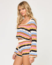 LSPACE Lost Tides Crochet Knit Top
