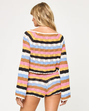 LSPACE Lost Tides Crochet Knit Top