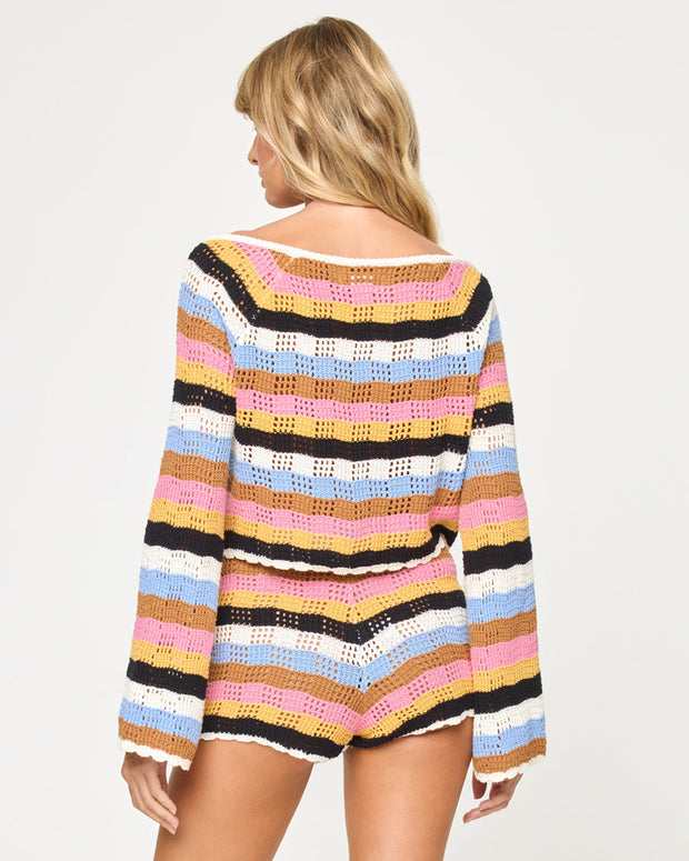 LSPACE Lost Tides Crochet Knit Top