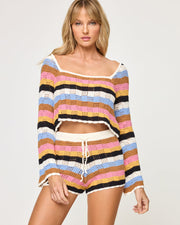 LSPACE Lost Tides Crochet Knit Top