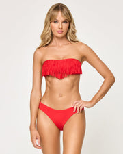 LSPACE Dixie Fringe Bandeau Top - More Colors Available-The Shop Laguna Beach