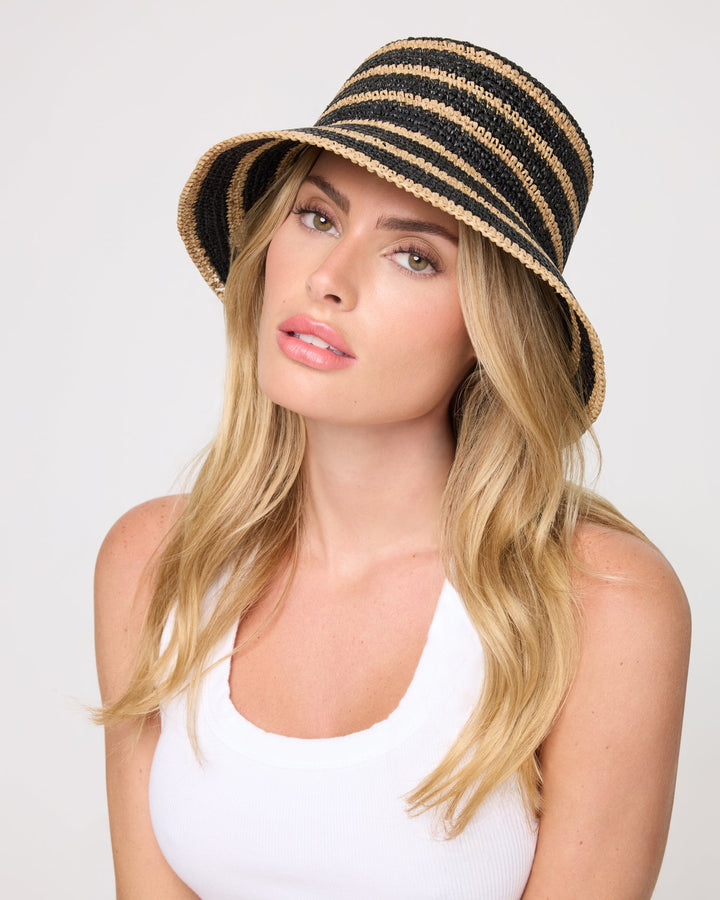 LSPACE Isadora Straw Bucket Hat - More Colors Available-The Shop Laguna Beach