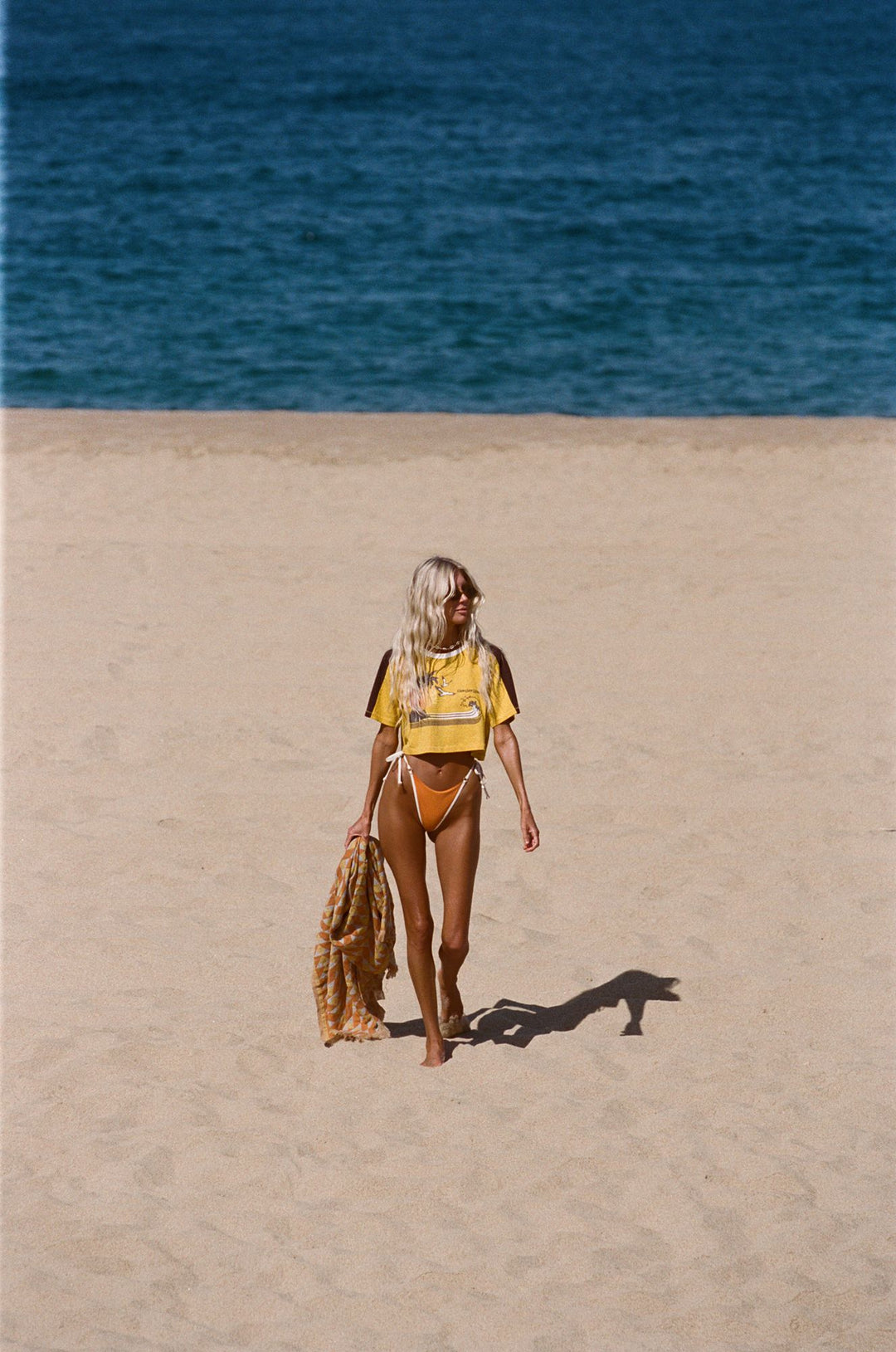 LSPACE X THE SALTY BLONDE Costa Crop Ringer Tee-The Shop Laguna Beach