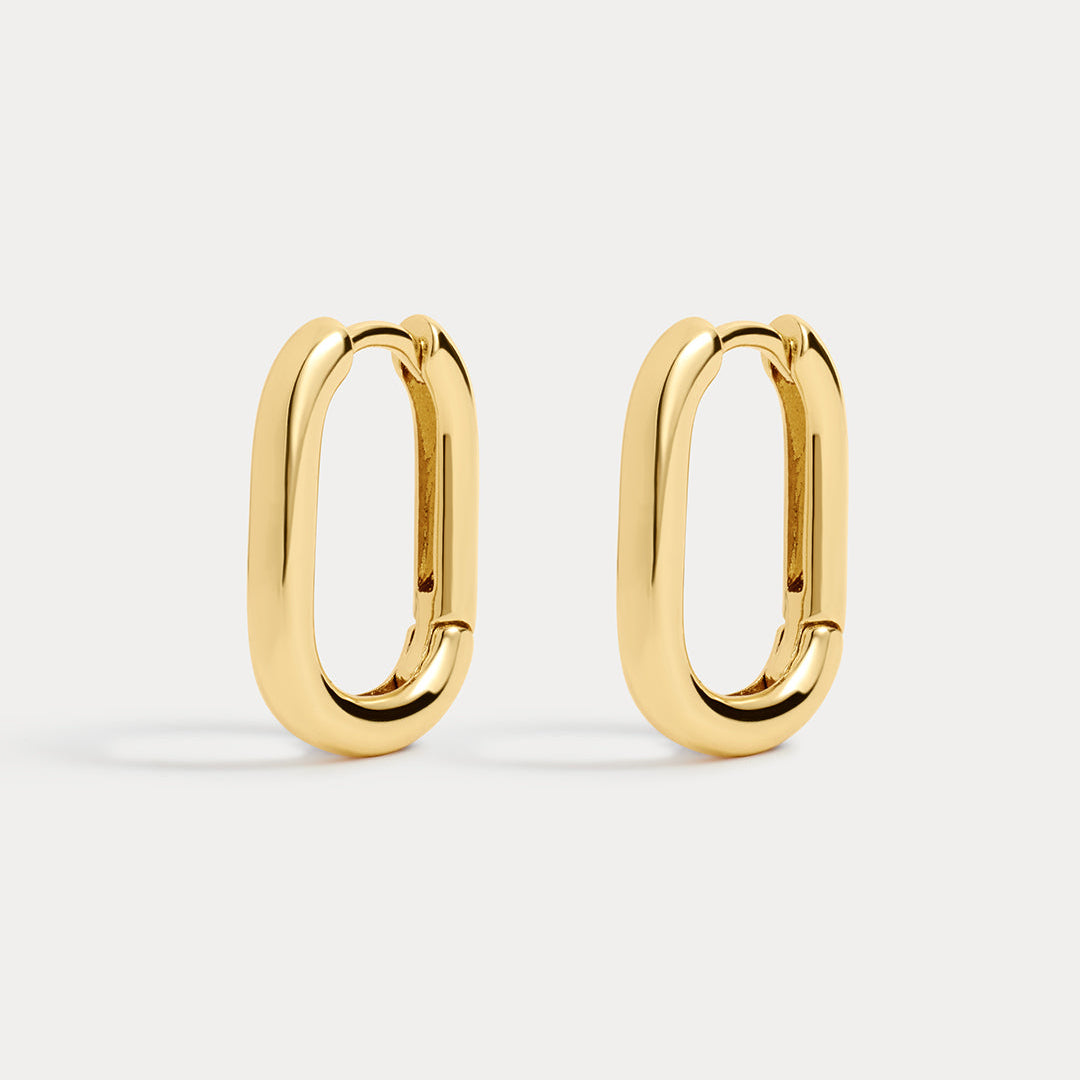 LUV AJ Chain Link Huggies - Gold-The Shop Laguna Beach