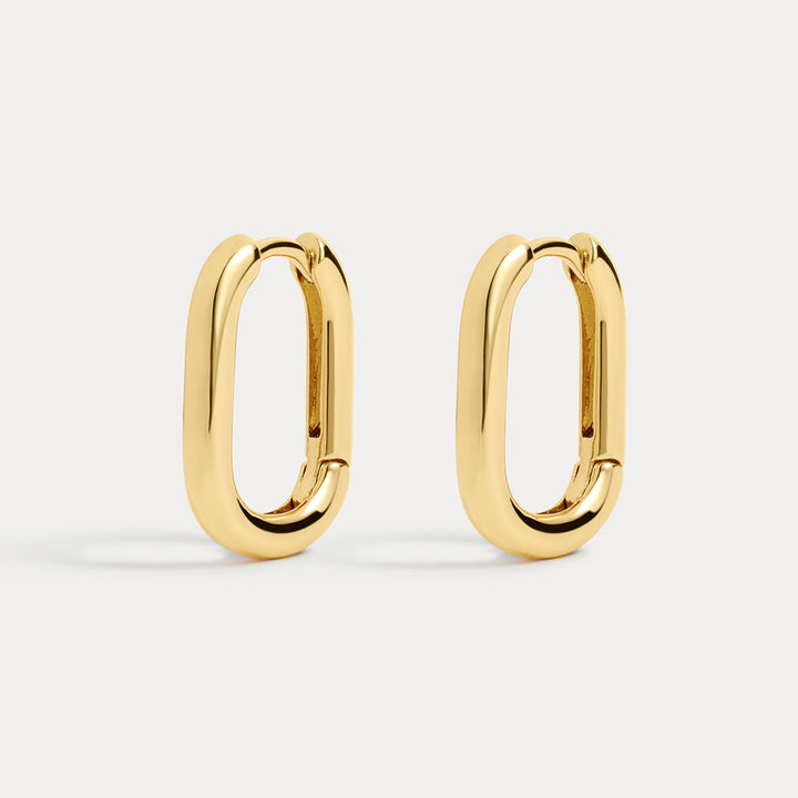 LUV AJ Chain Link Huggies - Gold-The Shop Laguna Beach