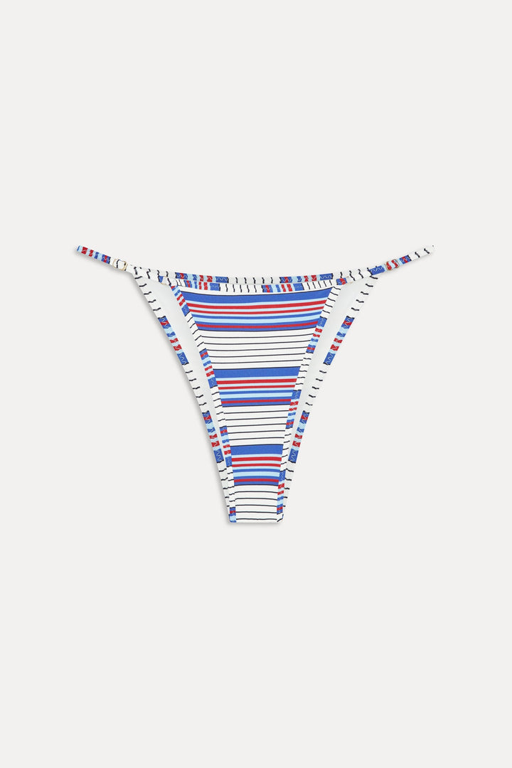 FRANKIES BIKINIS Luna Stripe Strappy Bottom