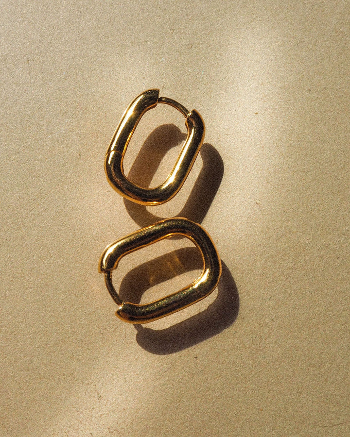 LUV AJ Chain Link Huggies - Gold-The Shop Laguna Beach