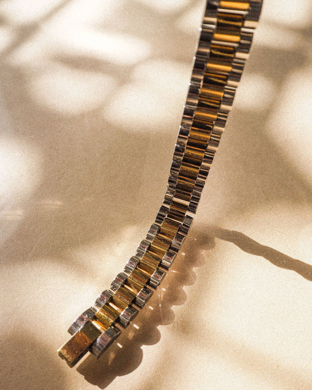 LUV AJ Timepiece Two-Toned Bracelet-The Shop Laguna Beach