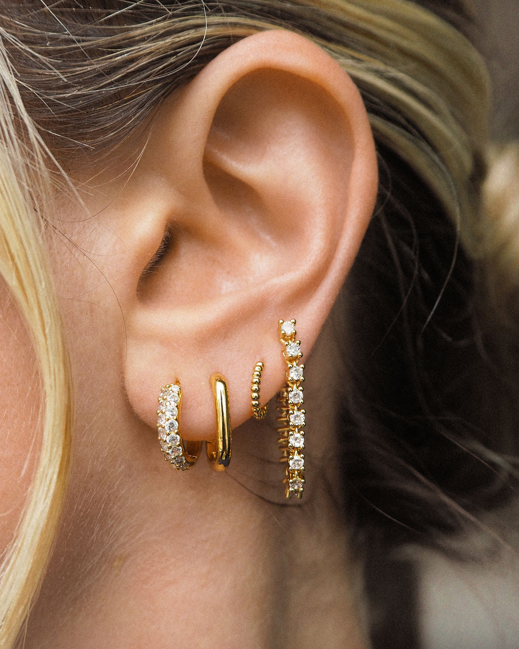 LUV AJ Ballier Chain Studs-The Shop Laguna Beach