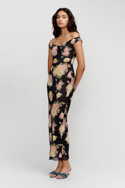 OWNLEY Marla Mesh Maxi Dress-The Shop Laguna Beach