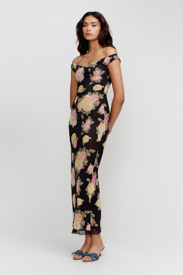 OWNLEY Marla Mesh Maxi Dress-The Shop Laguna Beach