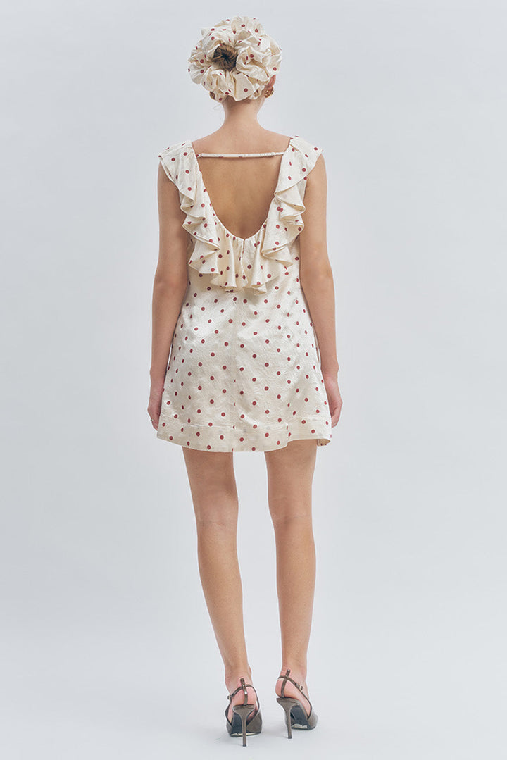 MAUDE CLUB Sonia Polka Dot Mini Dress-The Shop Laguna Beach
