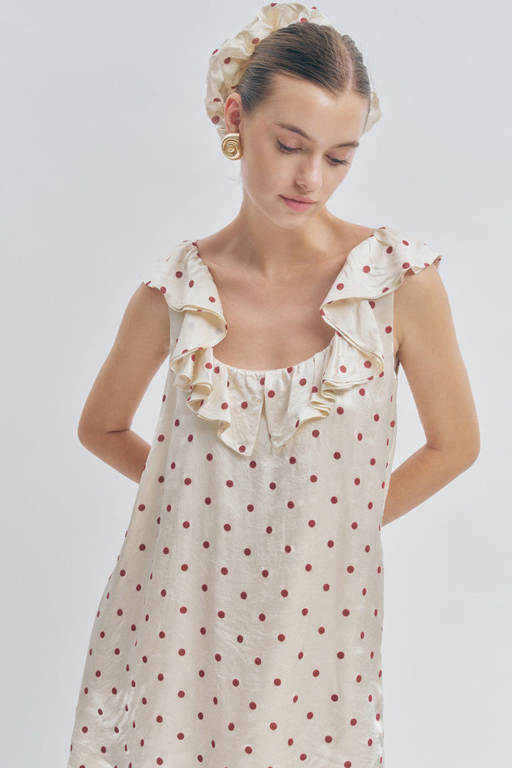 MAUDE CLUB Sonia Polka Dot Mini Dress-The Shop Laguna Beach