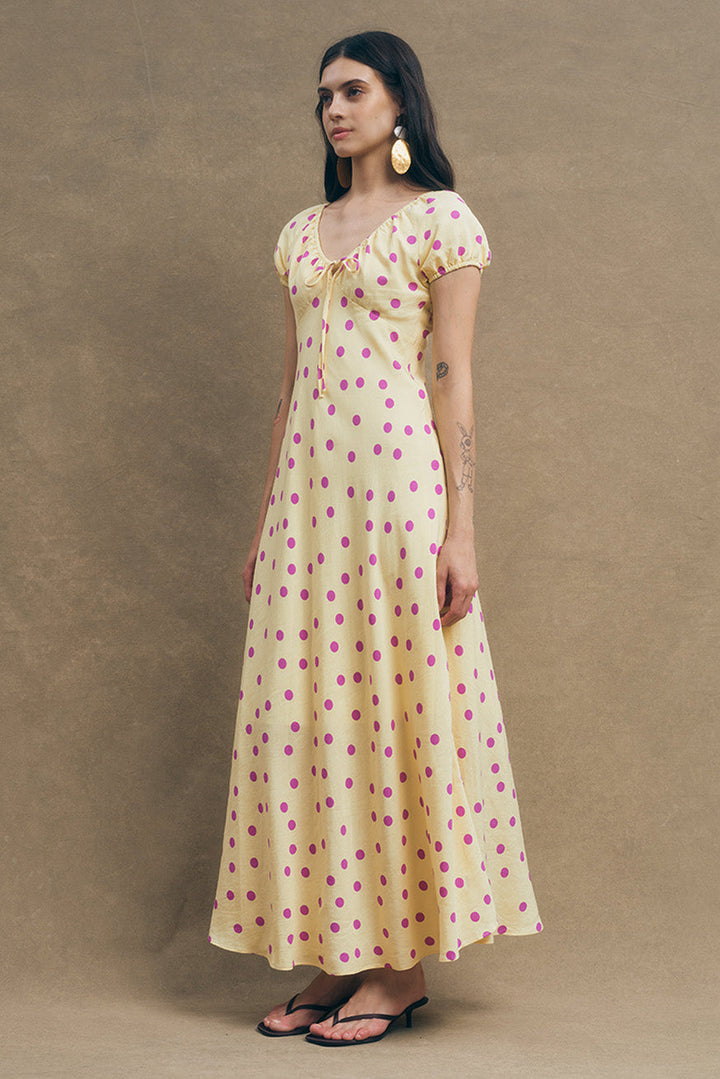 MAUDE CLUB Natasha Polka Dot Maxi Dress-The Shop Laguna Beach