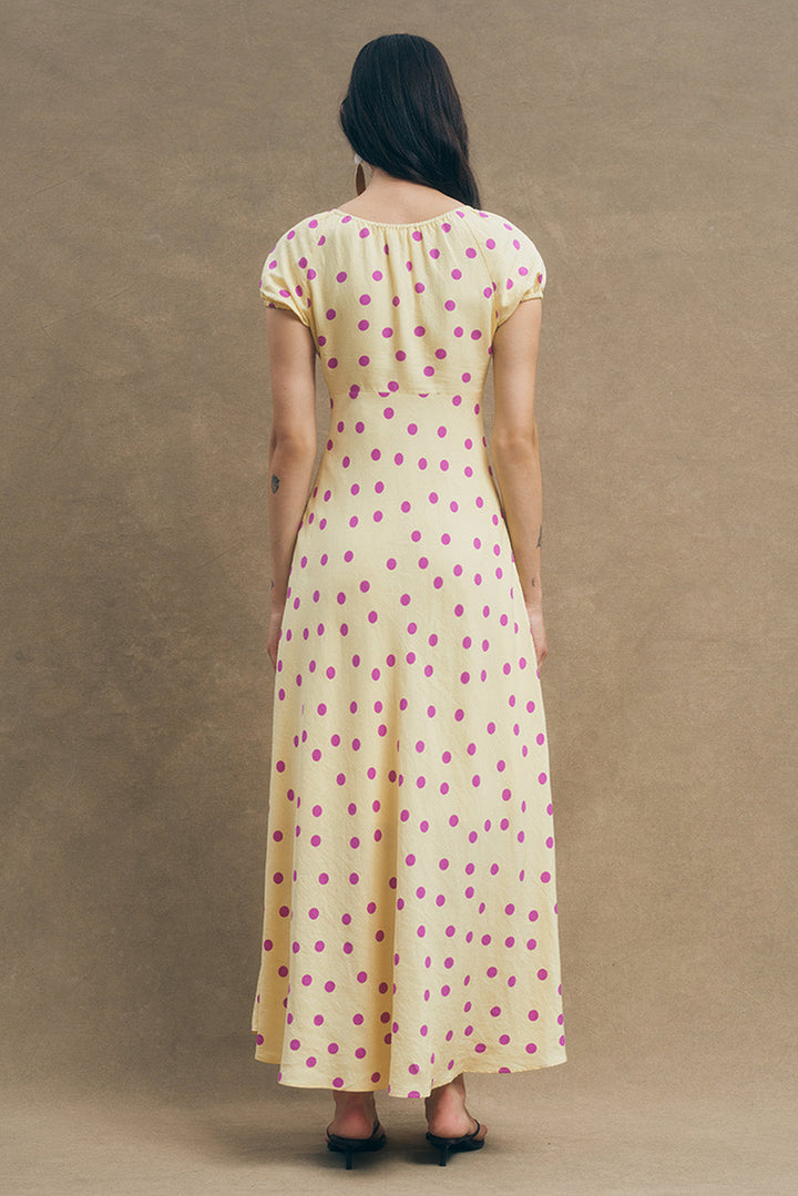 MAUDE CLUB Natasha Polka Dot Maxi Dress-The Shop Laguna Beach