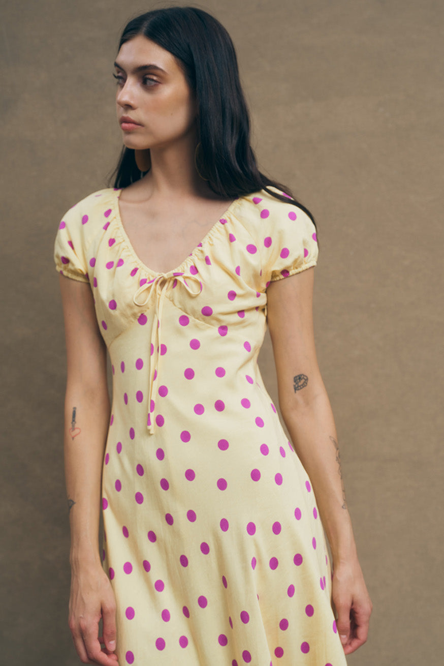 MAUDE CLUB Natasha Polka Dot Maxi Dress-The Shop Laguna Beach