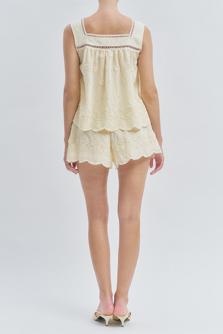 MAUDE CLUB Odette Embroidered Tank-The Shop Laguna Beach
