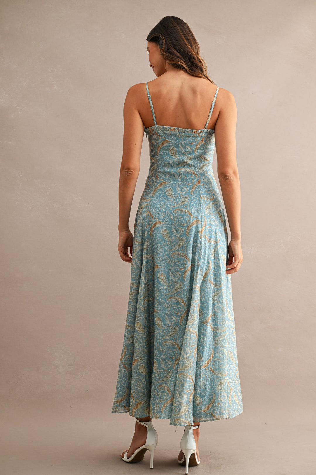KEEN THE LABEL Luann Paisley Printed Midi Dress