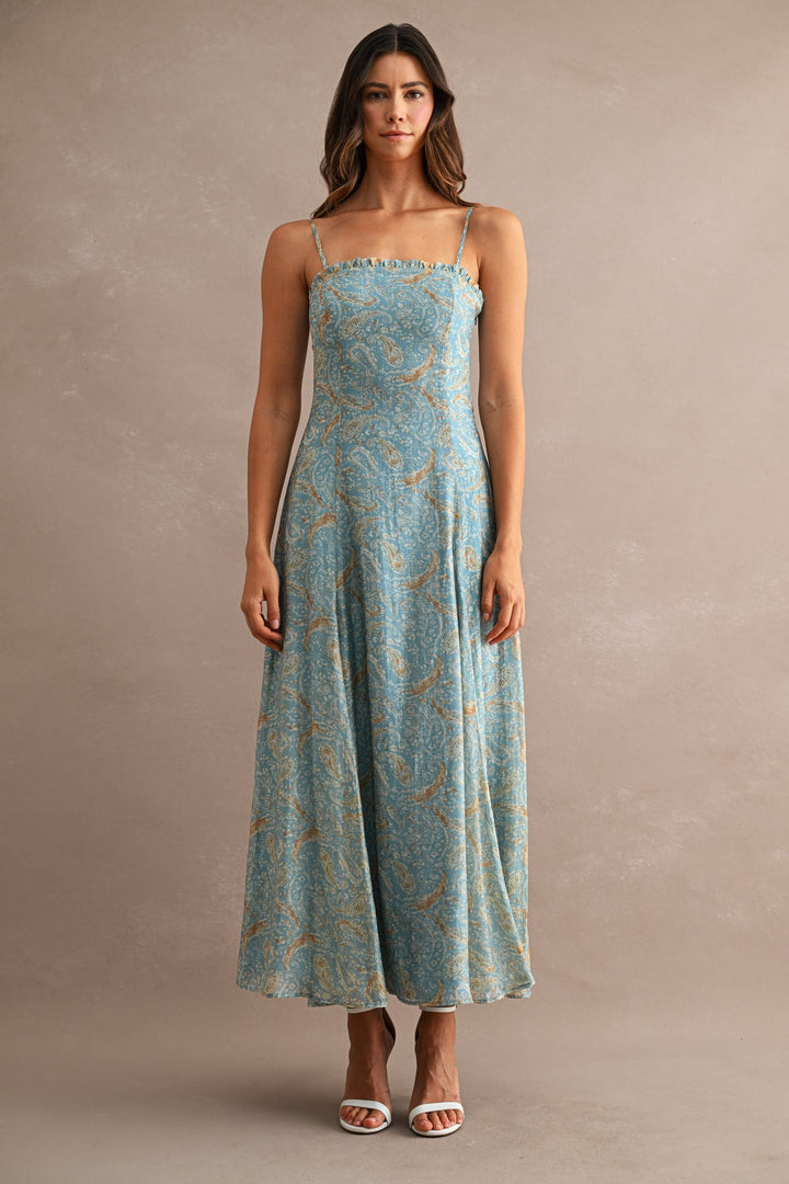 KEEN THE LABEL Luann Paisley Printed Midi Dress