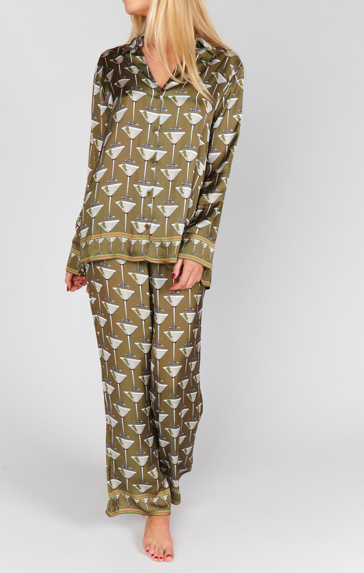 SHOW ME YOUR MUMU Overslept Silky Martini PJ Set-The Shop Laguna Beach