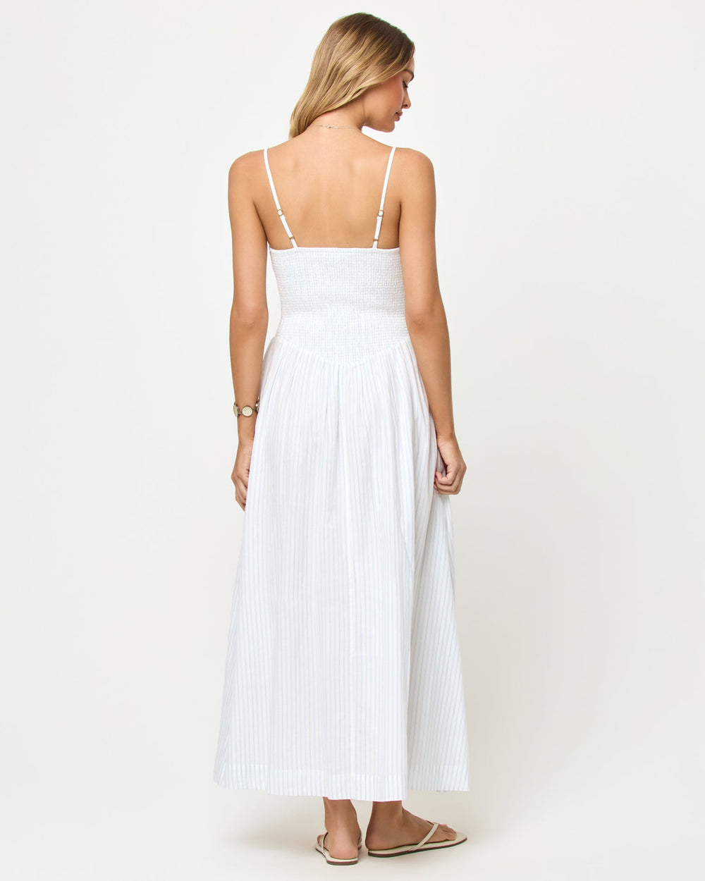 LSPACE Misha Smocked Midi Dress - More Colors Available-The Shop Laguna Beach