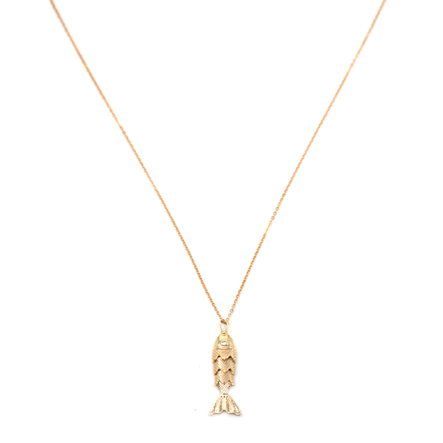 MAY MARTIN Mari Fish Pendant Necklace-The Shop Laguna Beach