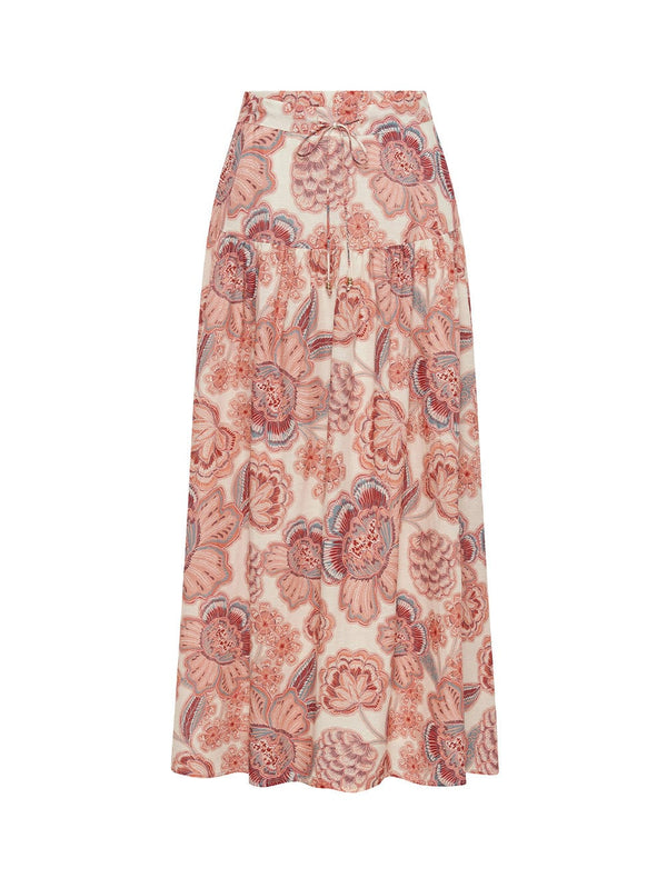 KIVARI Maya Floral Maxi Skirt-The Shop Laguna Beach