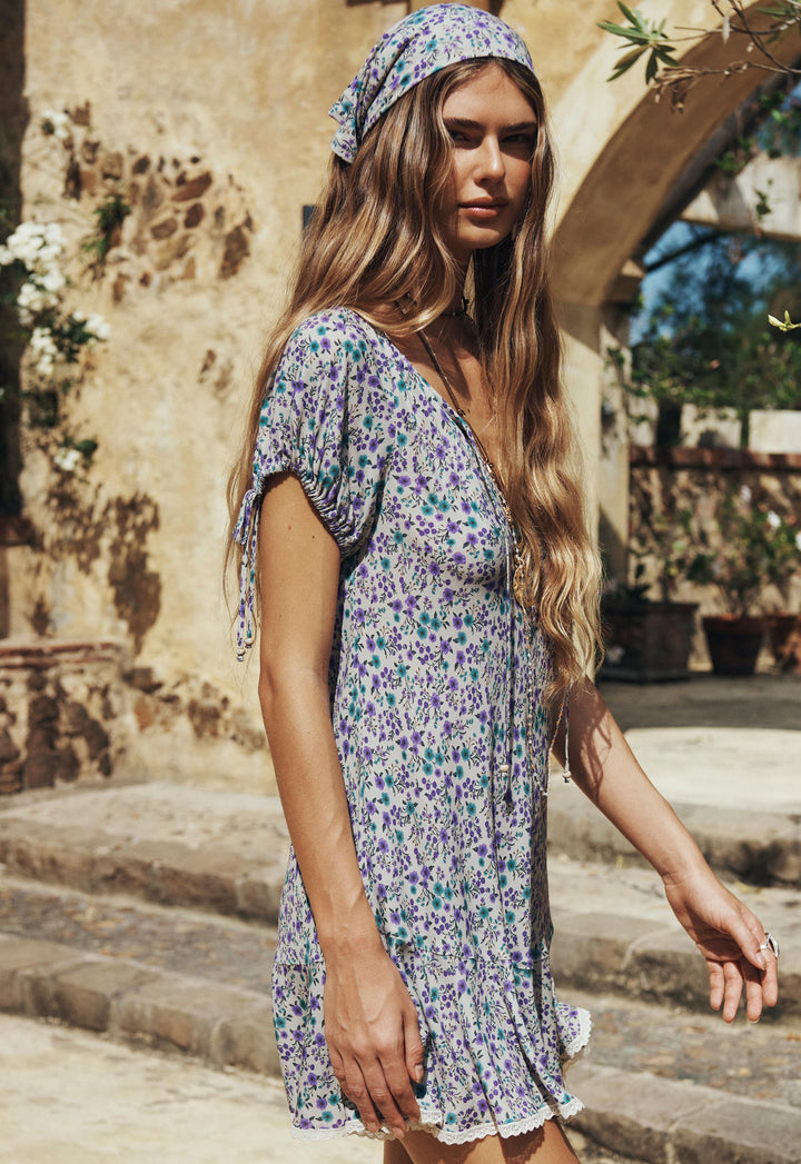 SPELL • VINTAGIA Mimi-Rose Mini Dress-The Shop Laguna Beach