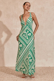 MON RENN Iosas Printed Midi Dress-The Shop Laguna Beach