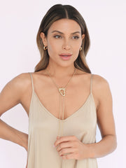 ETTIKA Molten Muse 18K Gold-Plated Bolo Necklace-The Shop Laguna Beach
