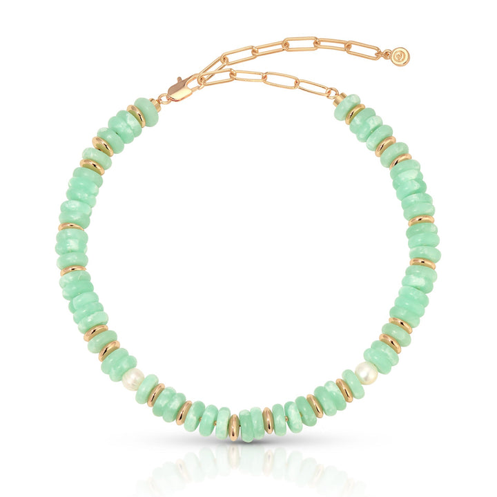 ETTIKA Saint Tropez 18kt Necklace - Seafoam