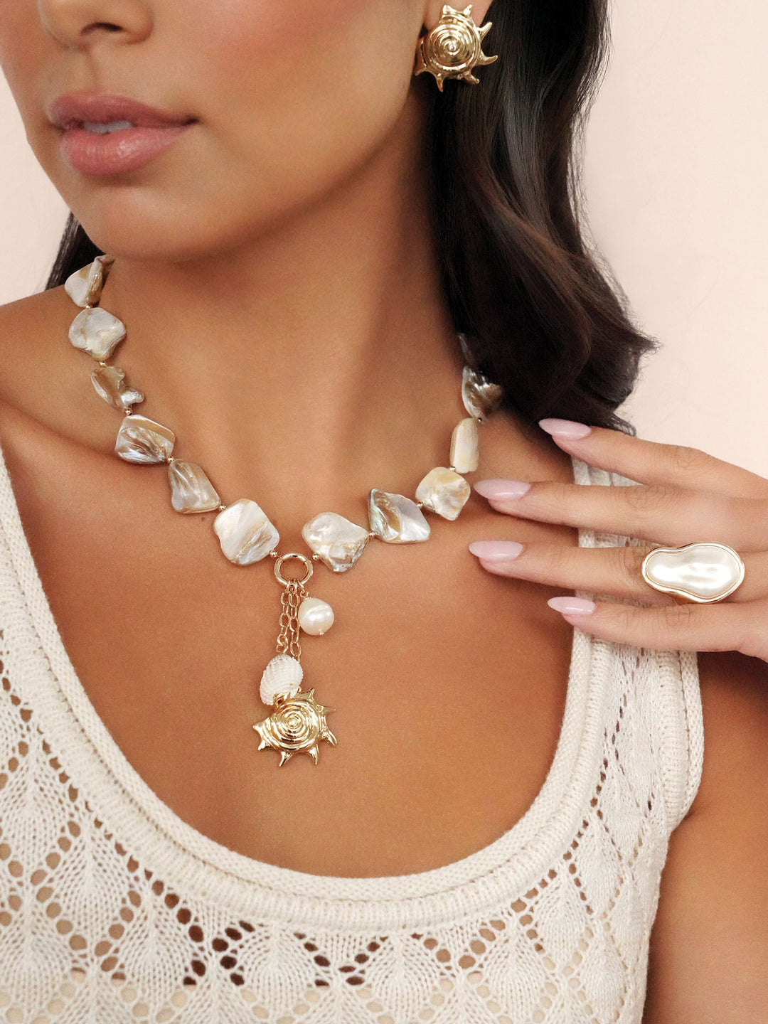 ETTIKA True Shell 18K Gold-Plated Necklace-The Shop Laguna Beach