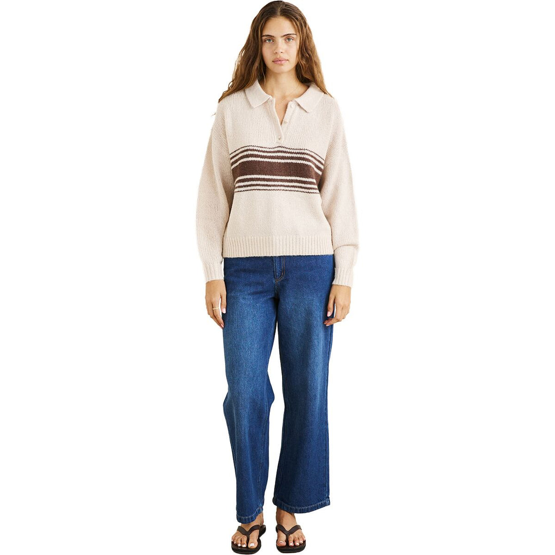RHYTHM Strata Knit Collared Sweater