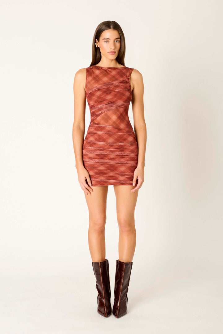 KEEN THE LABEL Winslie Mesh Mini Dress