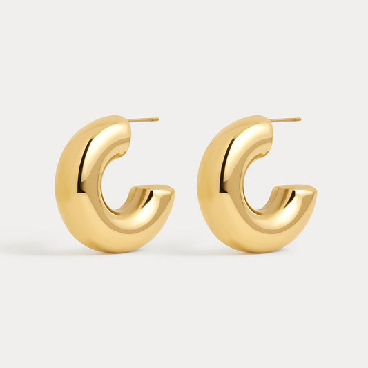 LUV AJ Noemi Chunky Hoops - Gold-The Shop Laguna Beach