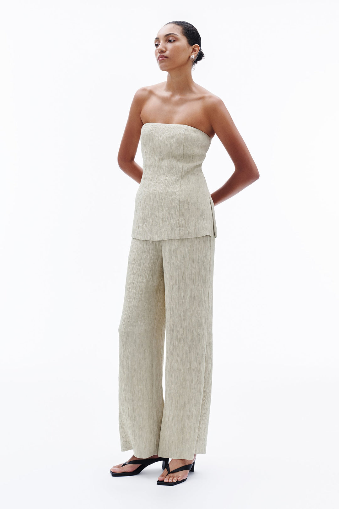 NUDE LUCY Danika Strapless Crinkle Bodice Top-The Shop Laguna Beach