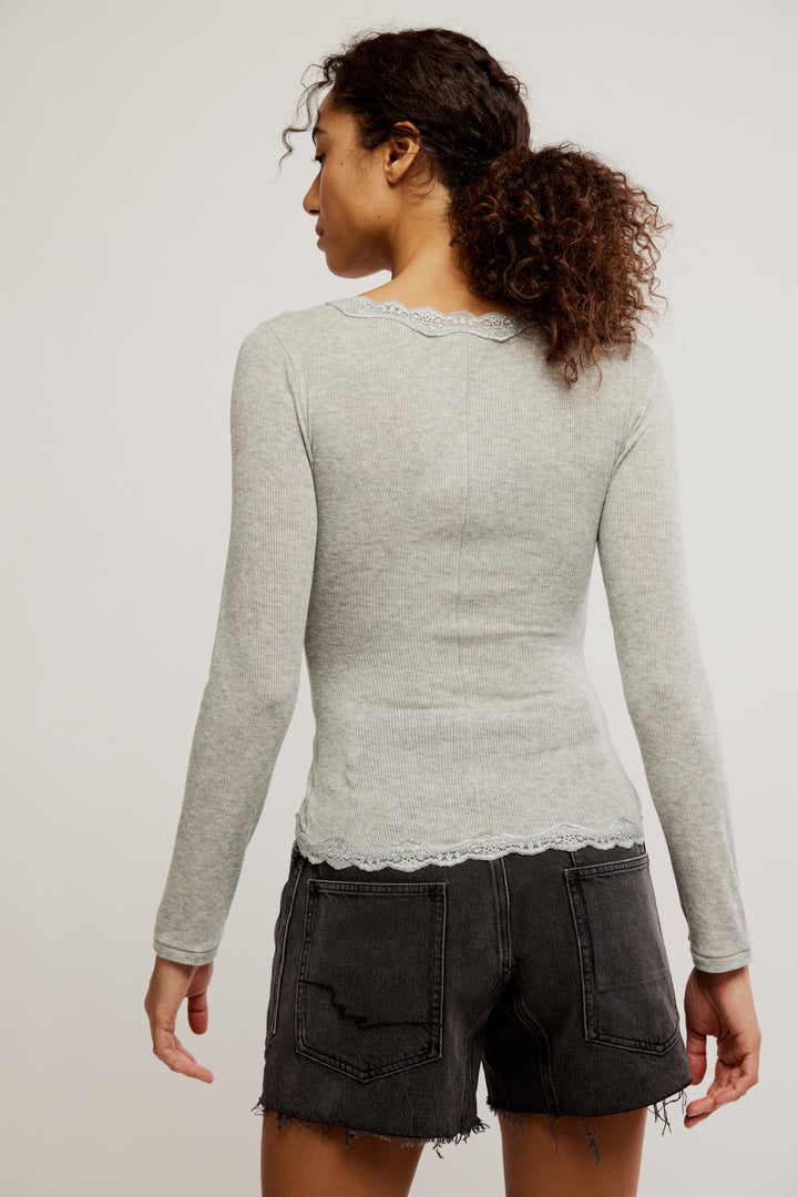 FREE PEOPLE Big Love Long Sleeve Buttoned Tee-The Shop Laguna Beach