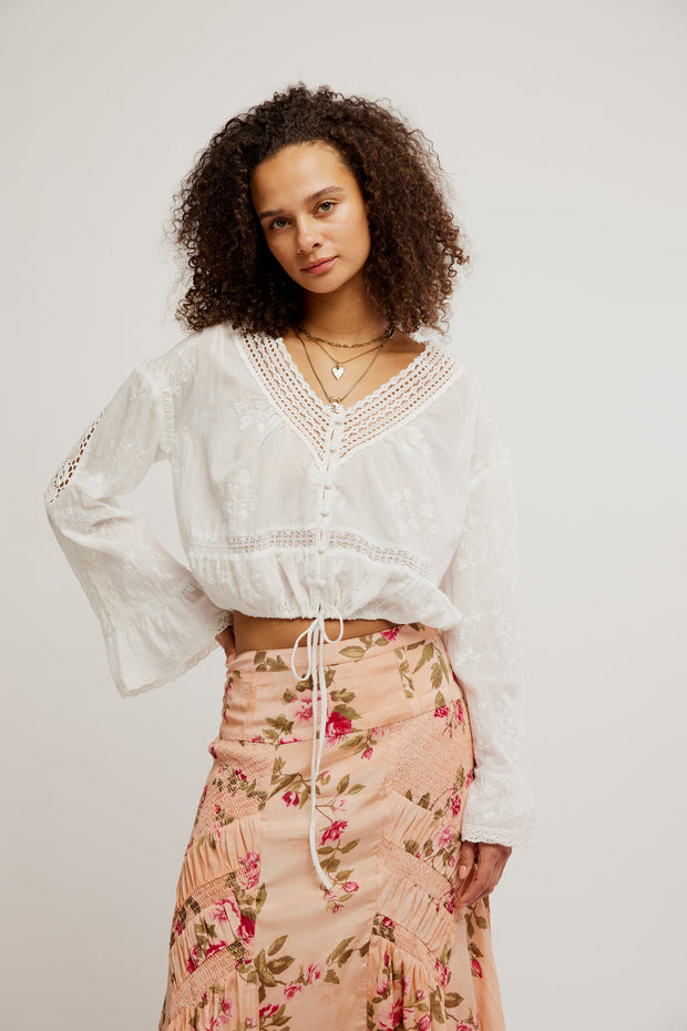 FREE PEOPLE Sweet Love Blouse-The Shop Laguna Beach